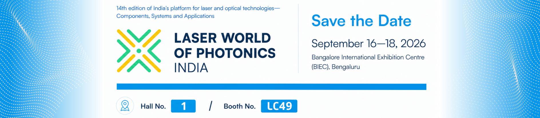 Visit RGB Lasersystems at Laser World of Photonics India 2026 – Hall 1, Booth LC49